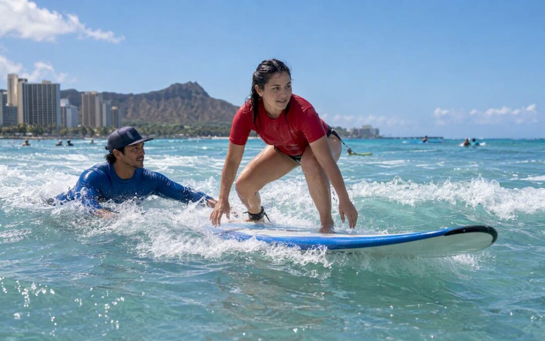 Stand in Lesson One: Surf Lesson Success Rate for Beginners